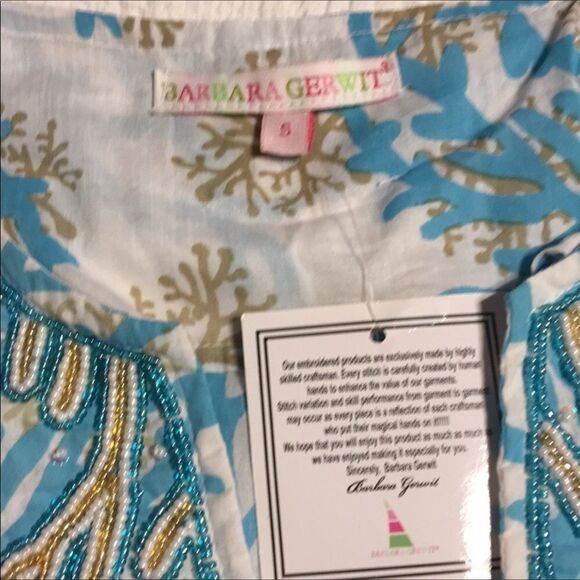 Barbara Gerwit Jacquard tunic, hand beaded. NWT - Picture 8 of 8